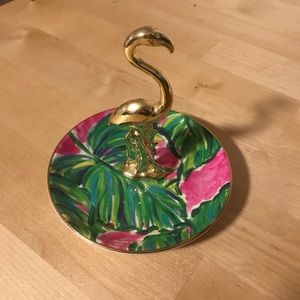Lilly Pulitzer Painted Palm Flamingo Ring Dish